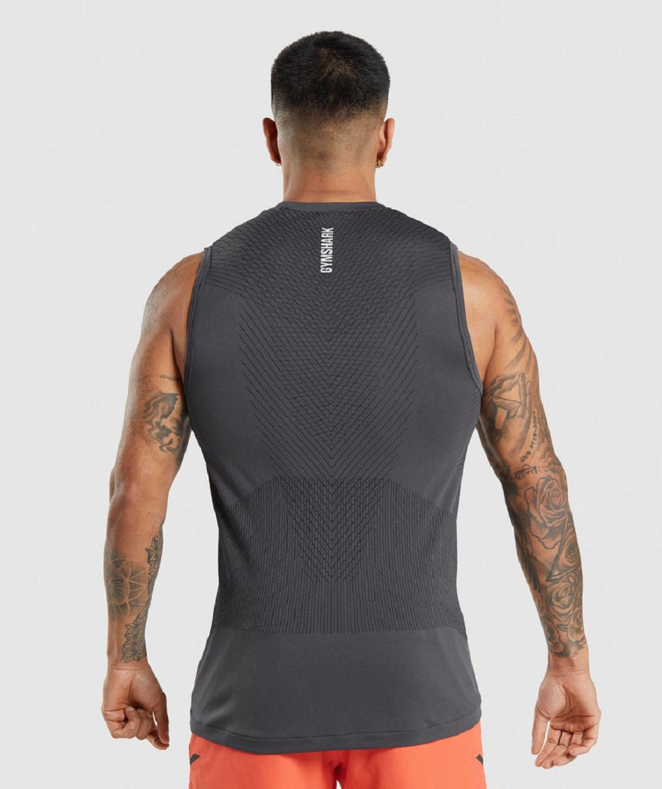 Camiseta Tirantes Gymshark Apex Seamless Hombre Negras Gris Negras | CO 3210SGL